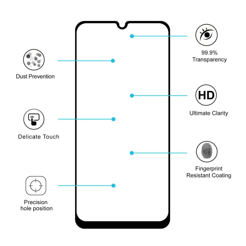 Full Glue Tempered Glass Samsung Galaxy A50 Schwarz