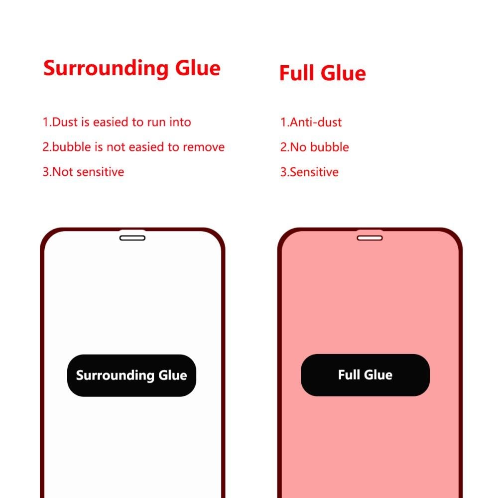 Full Glue Tempered Glass iPhone XR Schwarz