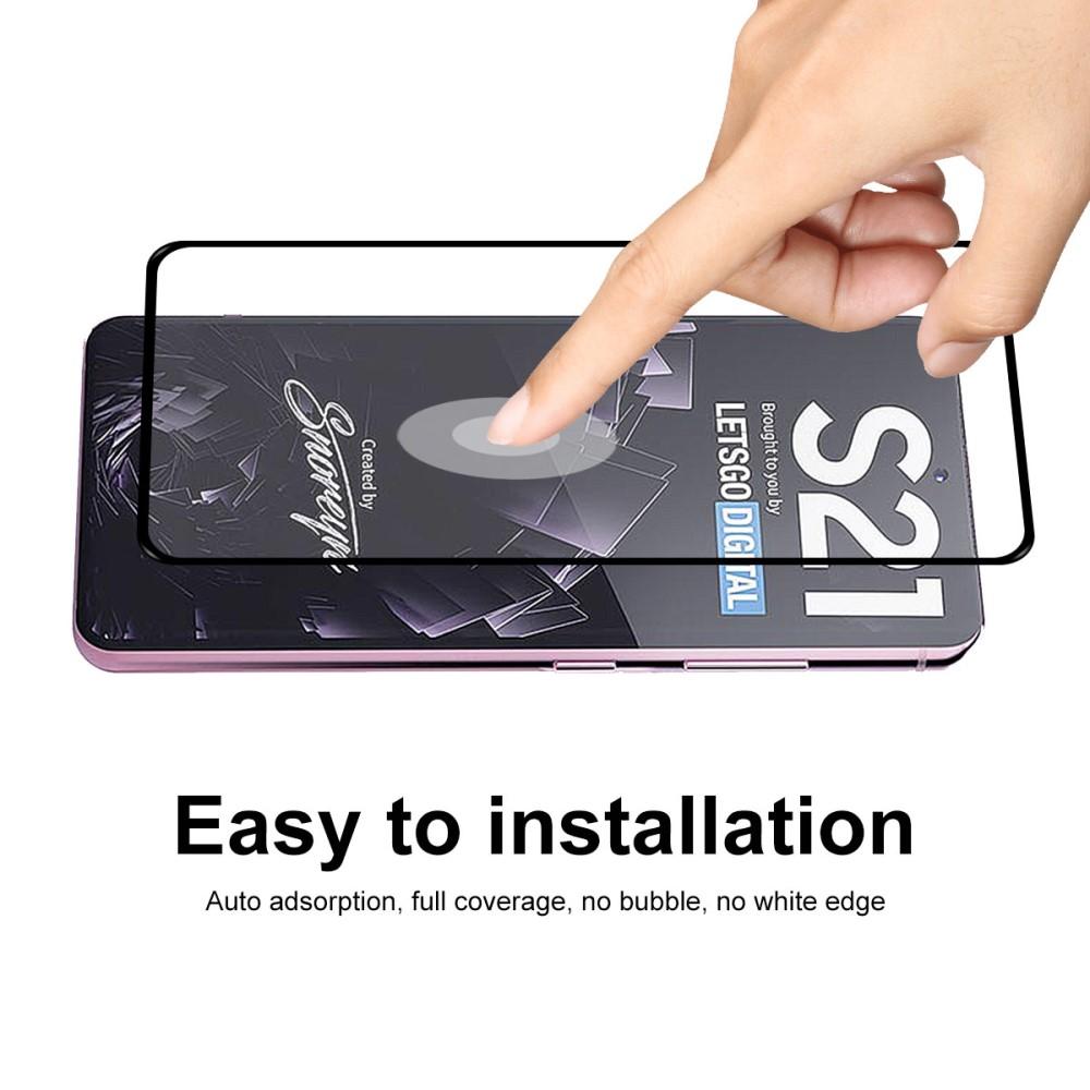 Full Glue Tempered Glass Samsung Galaxy S21 Schwarz