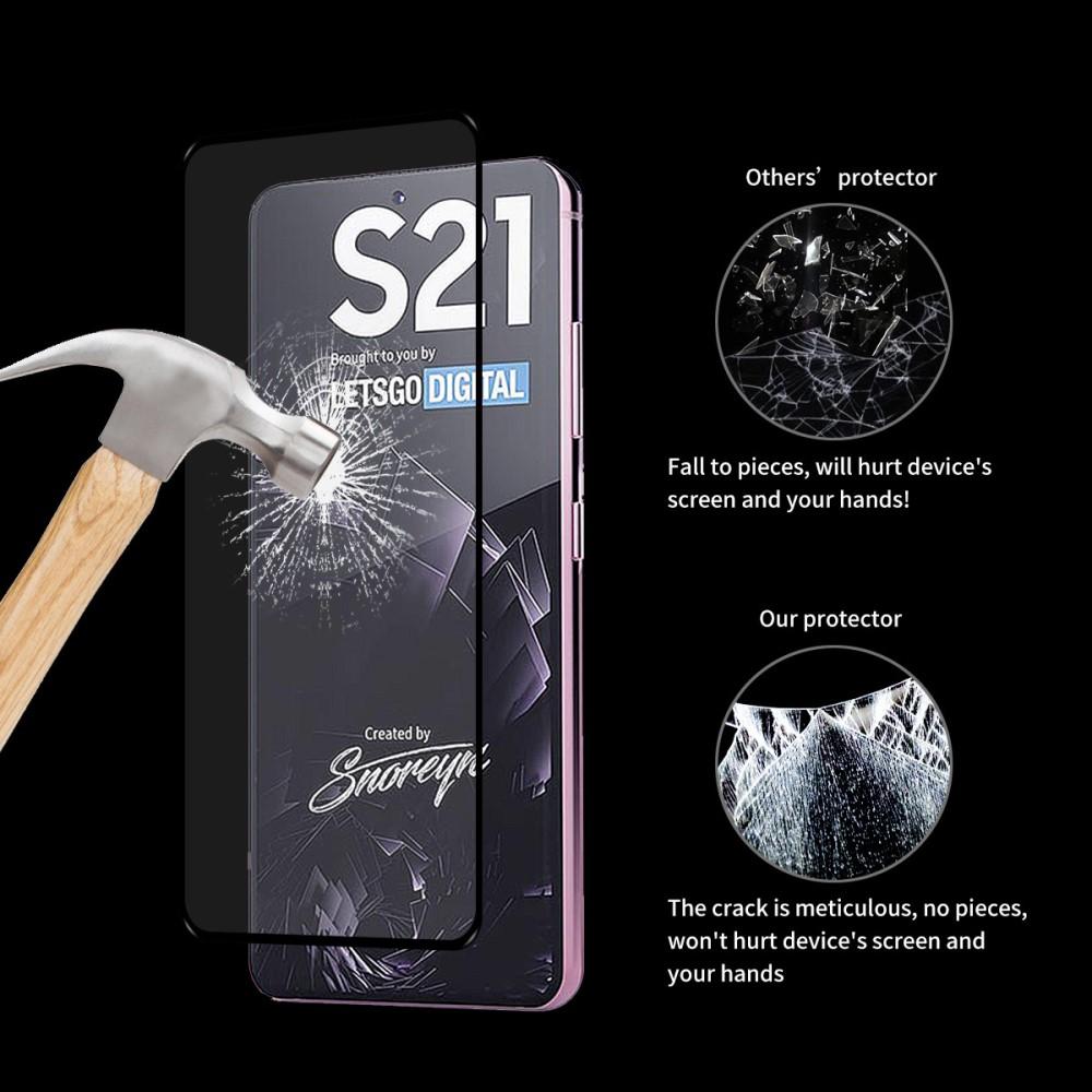 Full Glue Tempered Glass Samsung Galaxy S21 Schwarz