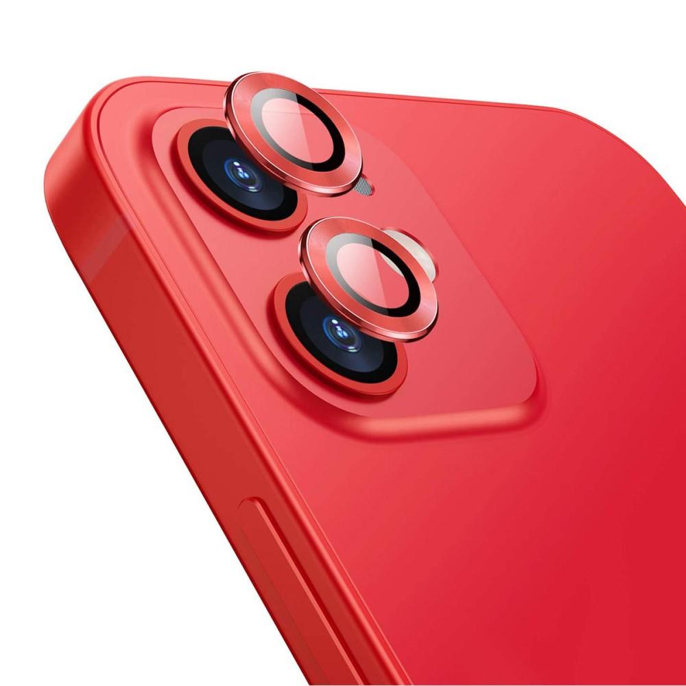 Panzerglas für Kamera Aluminium iPhone 12/12 Mini Rot