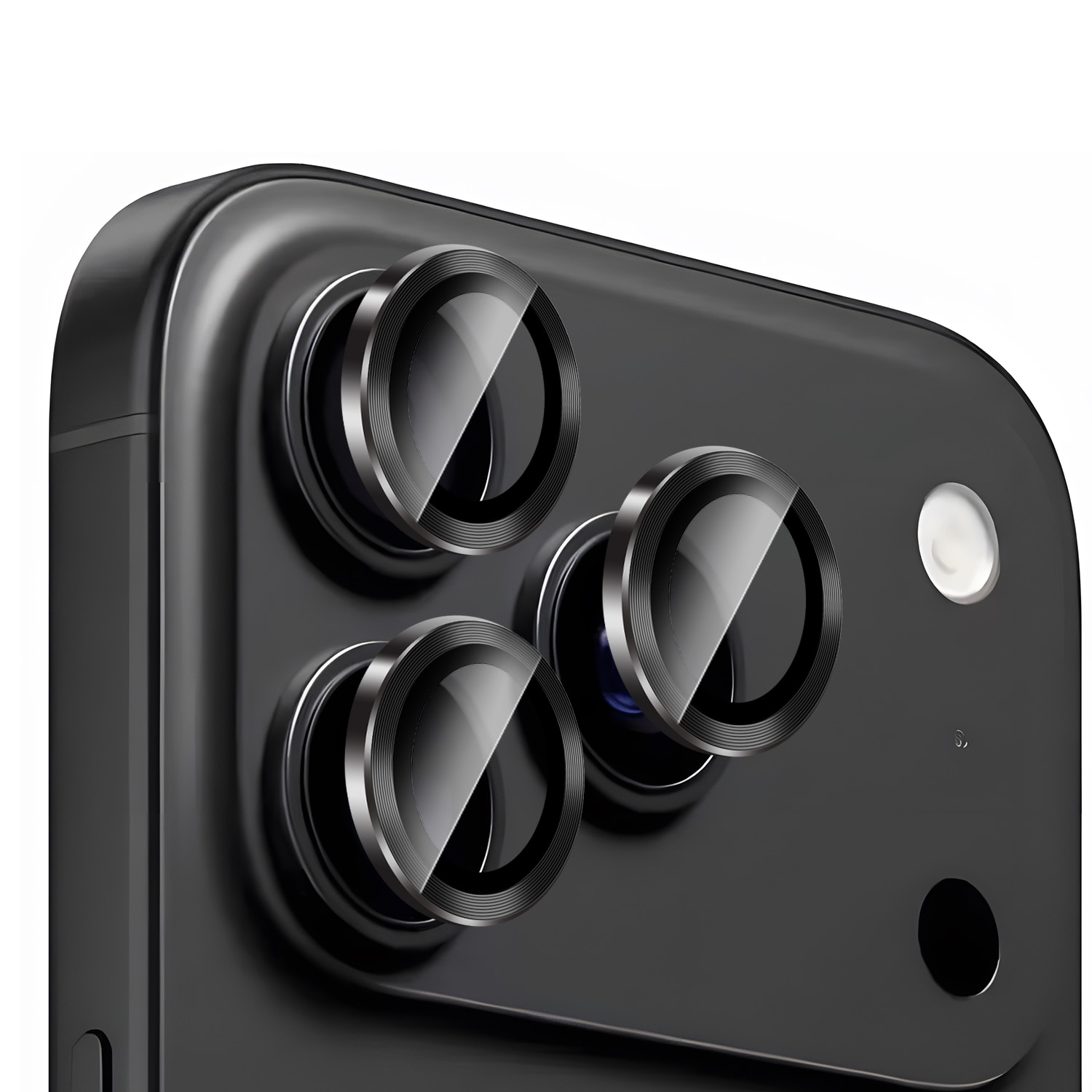 Linsenschutz Metall iPhone 17 Pro Max, Schwarz