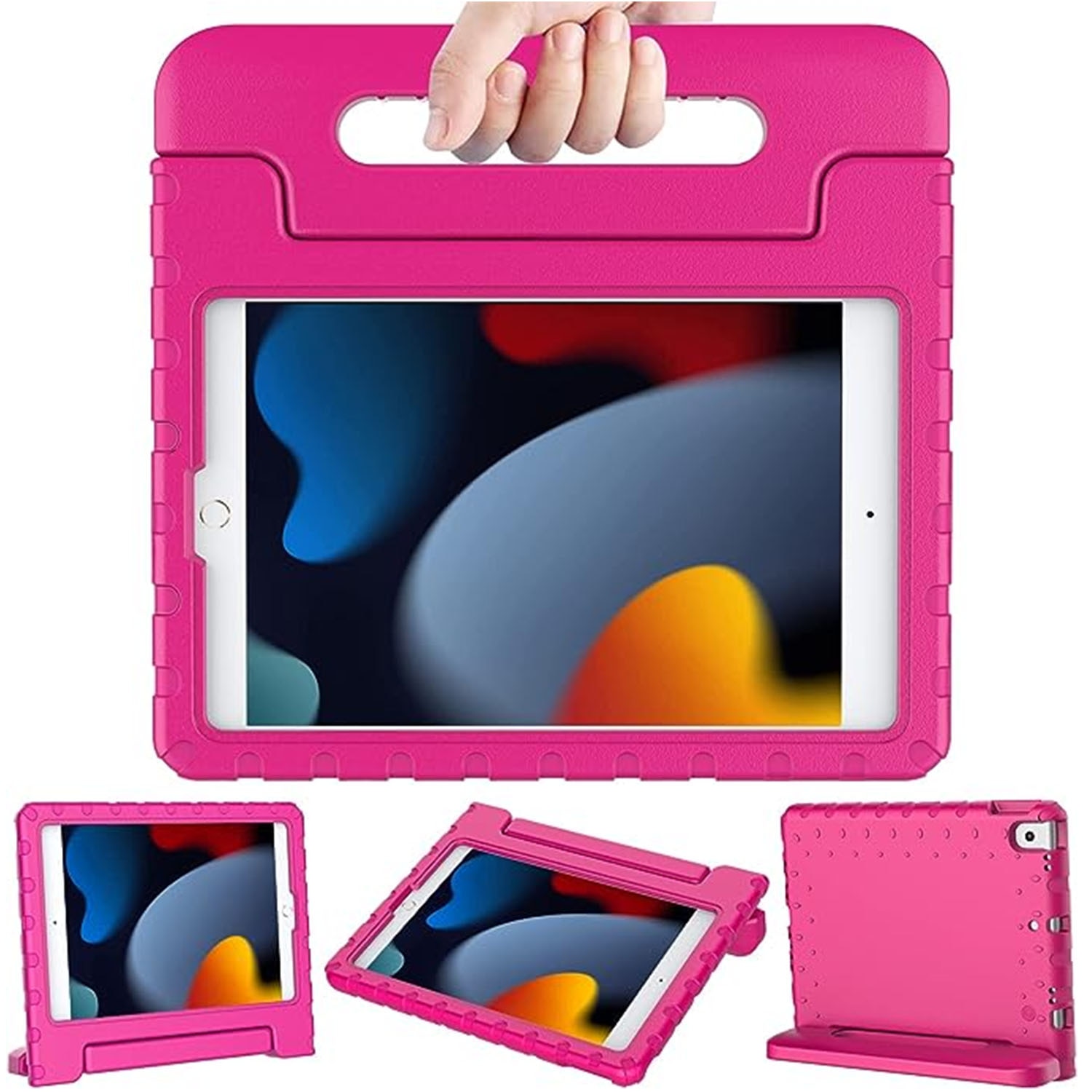 iPad 10.2 9th Gen (2021) Schutzhülle Kinder mit Kickständer EVA rosa