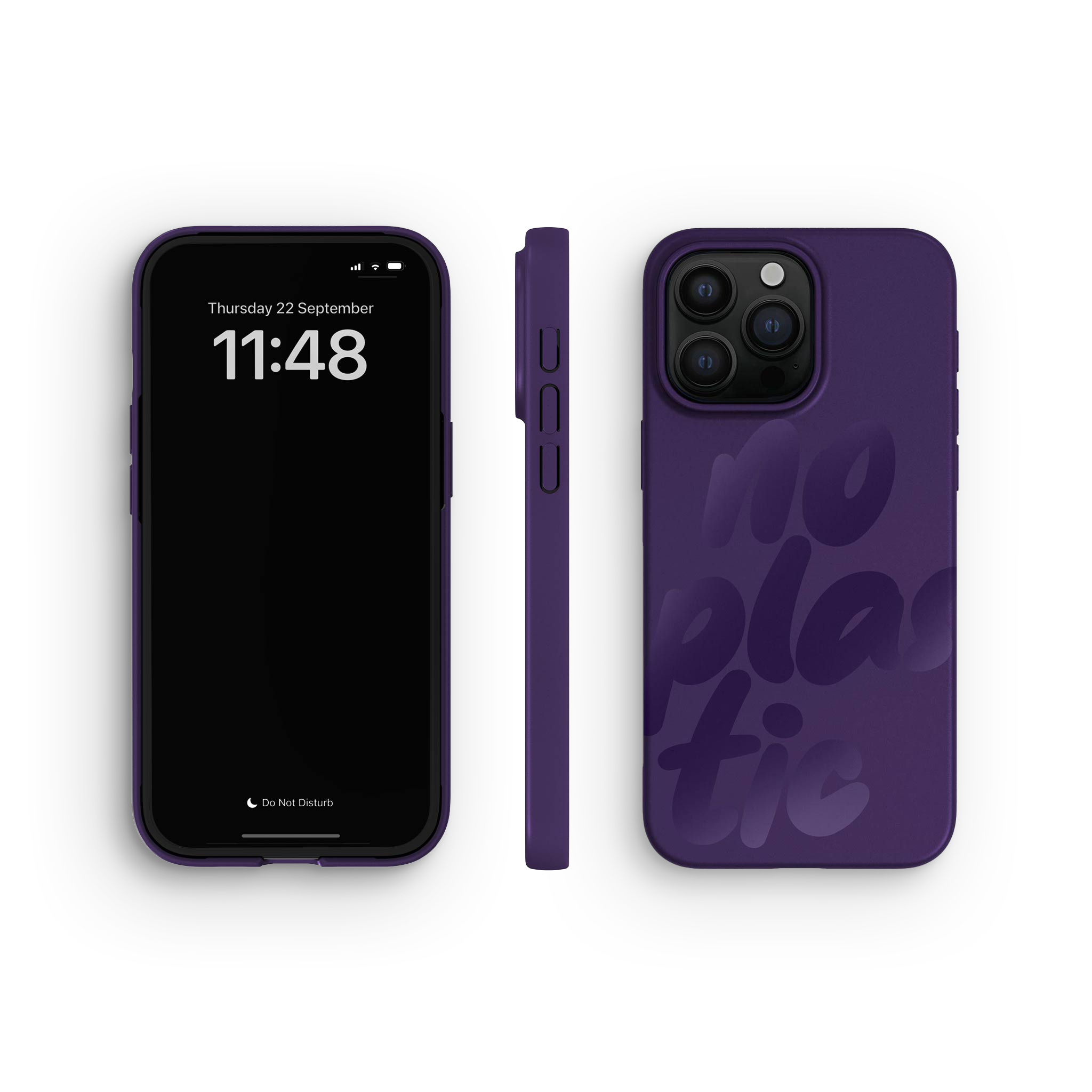 iPhone 15 Pro Max Hülle, No Plastic Blackberry Purple