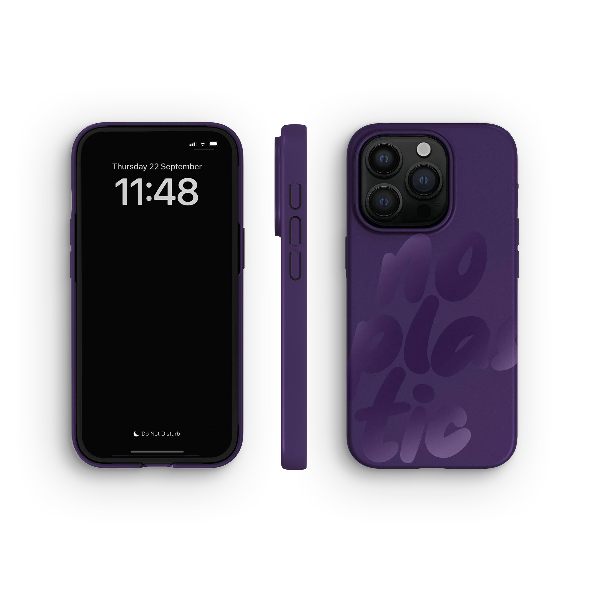 iPhone 15 Pro Hülle, No Plastic Blackberry Purple