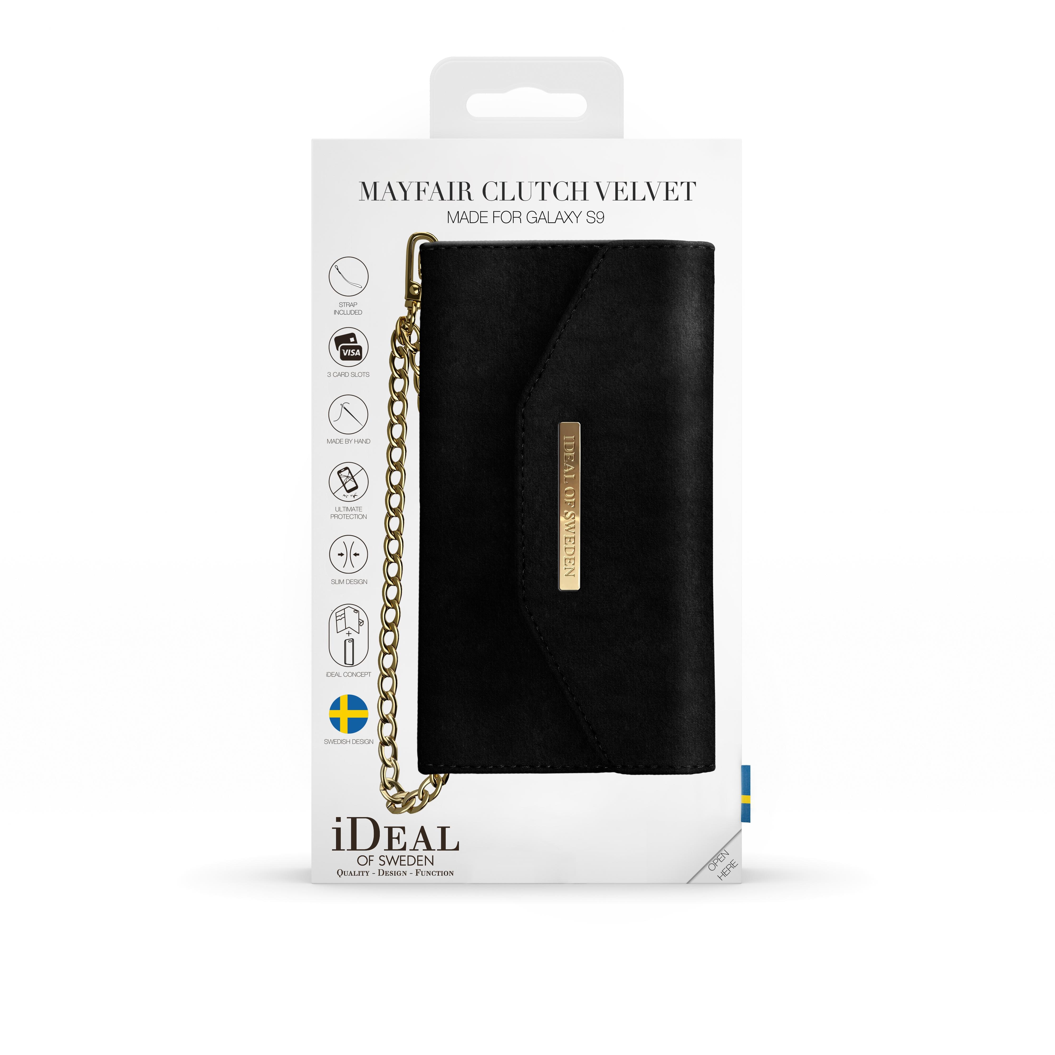 Mayfair Clutch Velvet Samsung Galaxy S9 Black