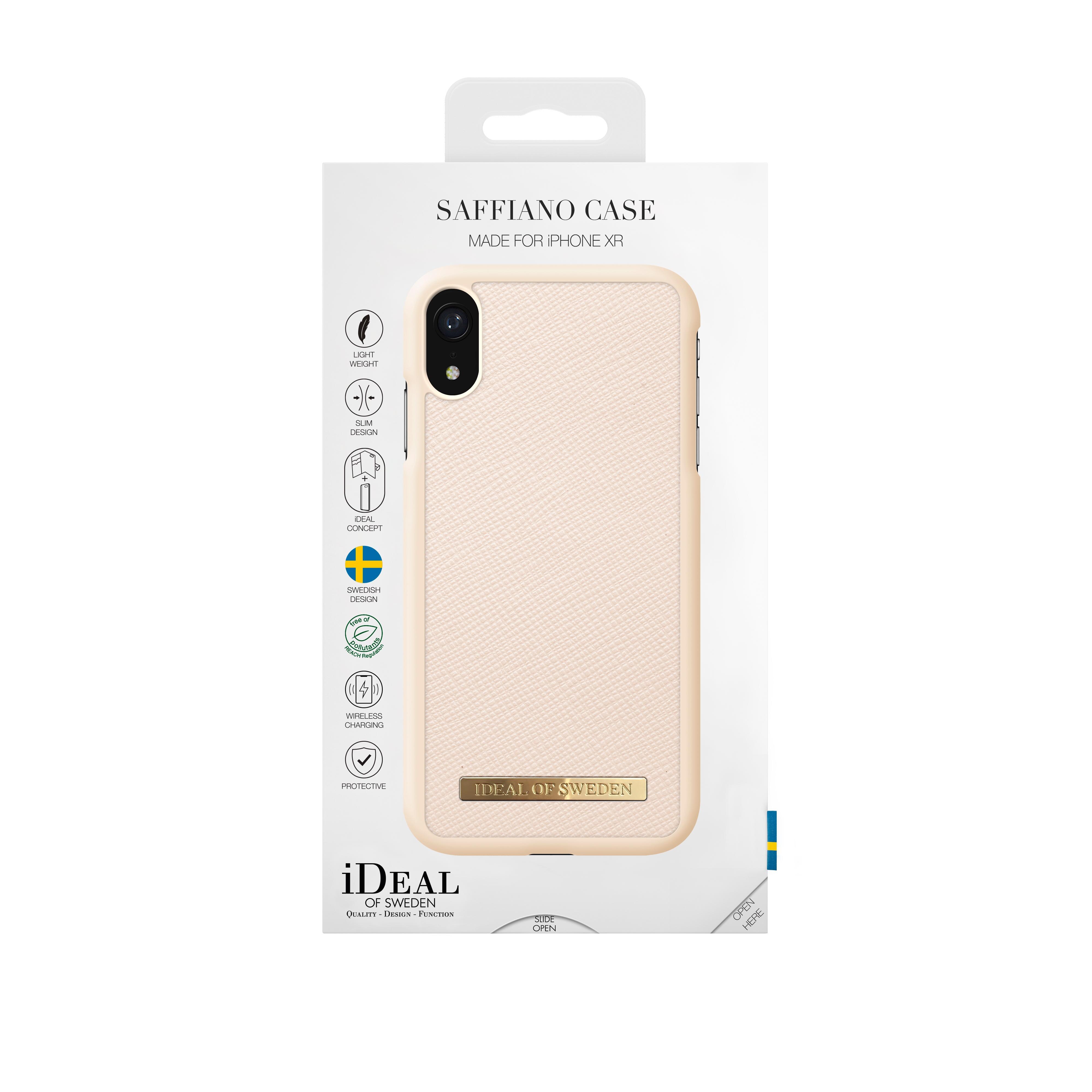 Saffiano Case iPhone Xr Beige