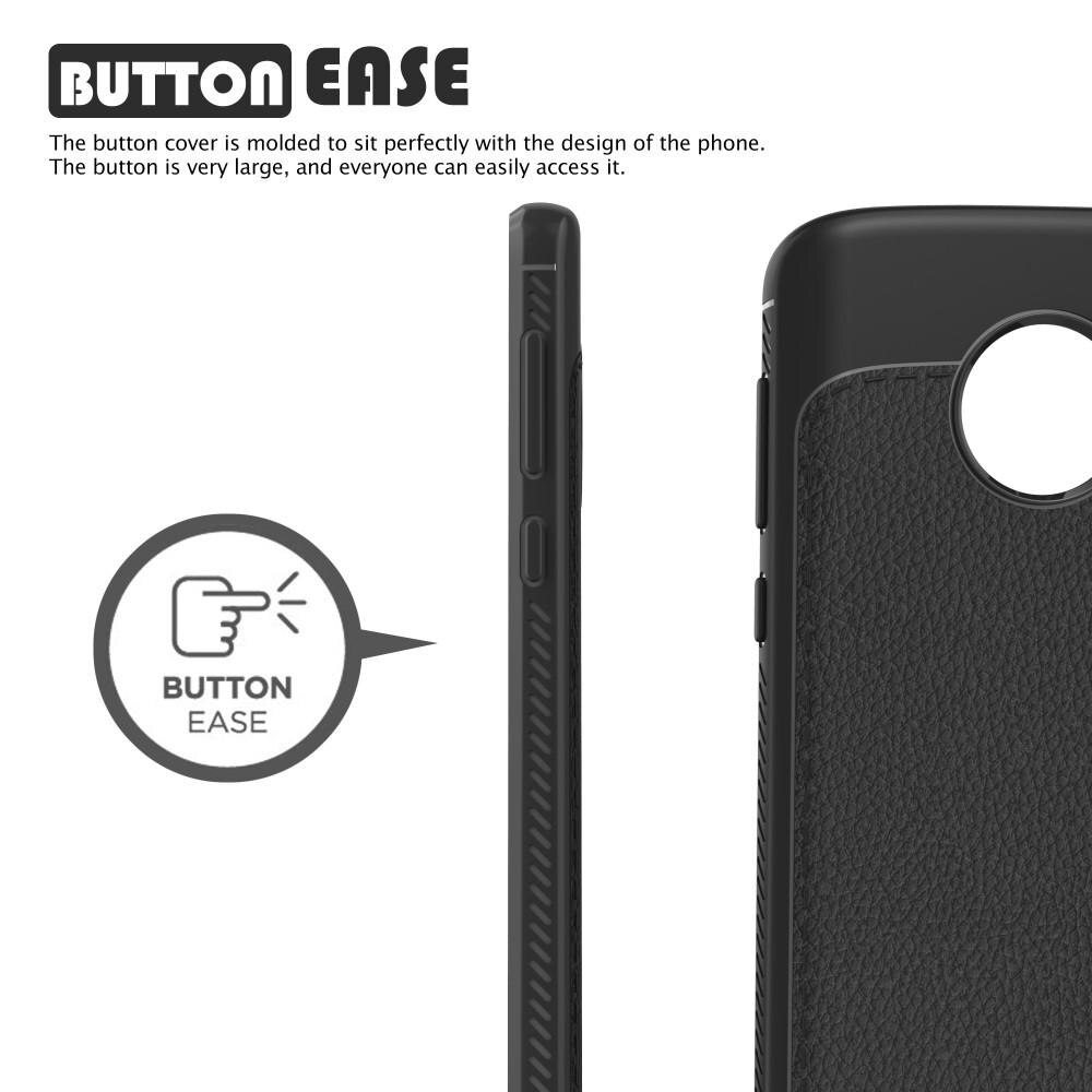 Gentry Series Leather TPU Case Motorola Moto G6 Black