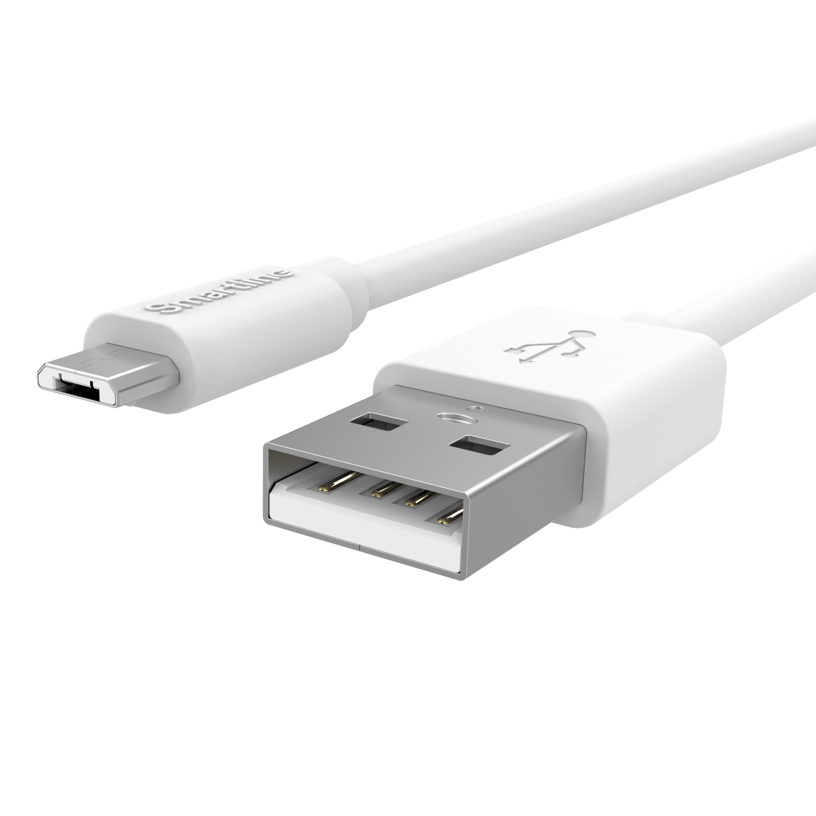 USB-kabel MicroUSB 1m Weiß