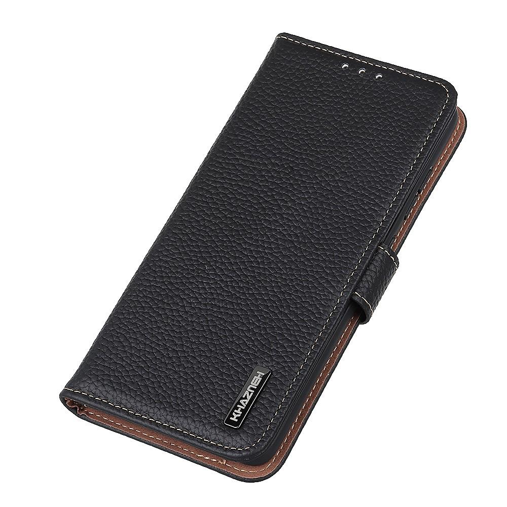 Real Leather Wallet Samsung Galaxy A72 5G Black