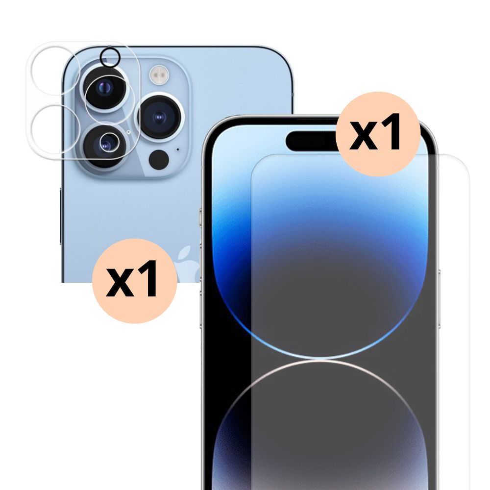 iPhone 15 Pro Max Kameraschutz und Displayschutz aus Panzerglas