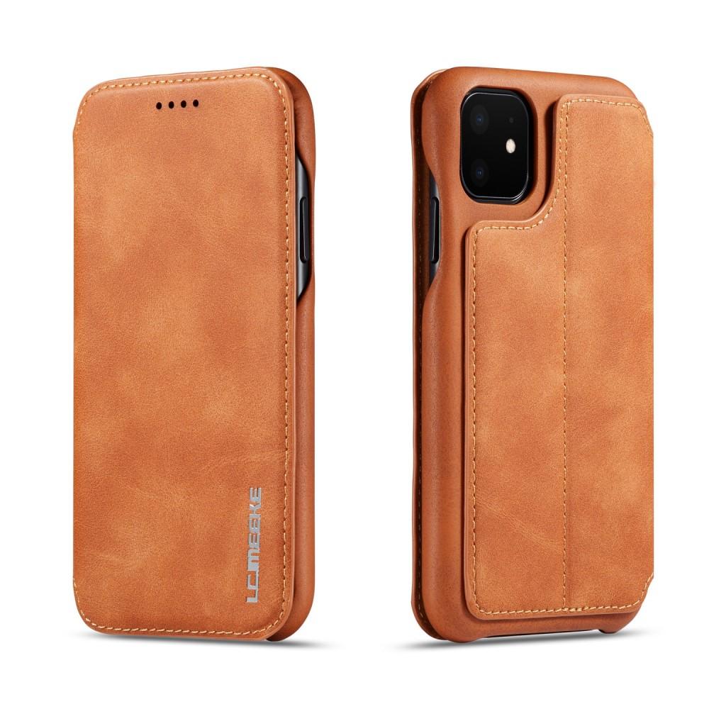 Slim Portemonnaie-Hülle iPhone 11 Cognac