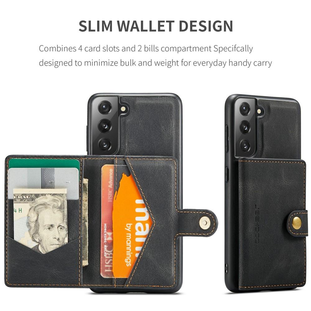 Samsung Galaxy S21 Magnetic Wallet Card Case Black