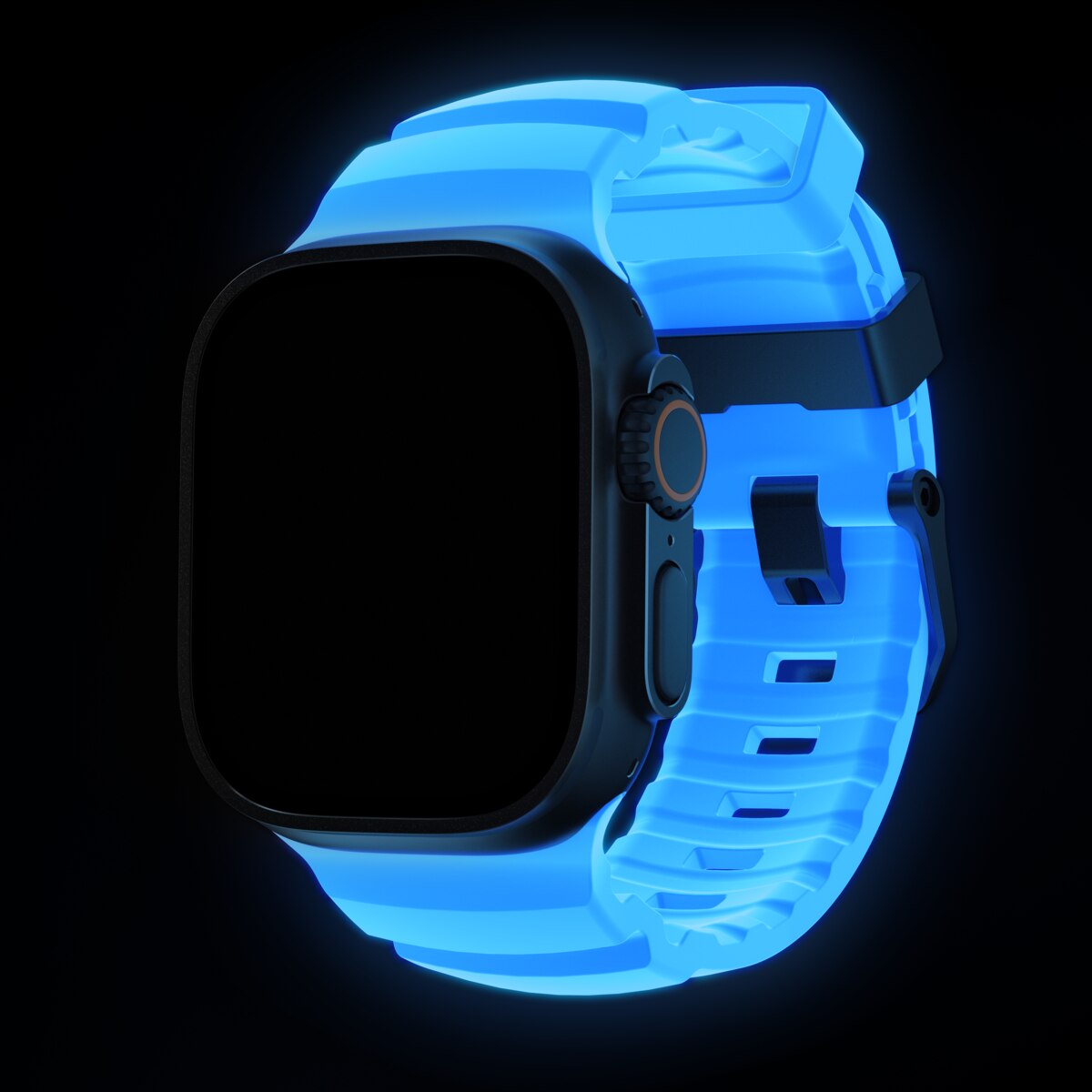 Apple Watch Series 1-3 42mm Rocky Point Band Icy Blue Glow (Black Hardware) - Limited edition