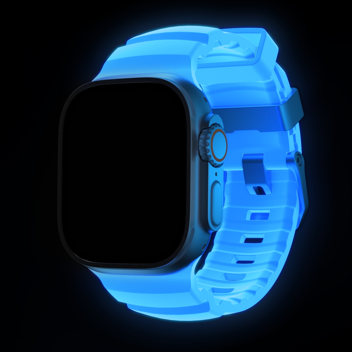 Apple Watch Series 10 46mm Rocky Point Band Icy Blue Glow (Natural Hardware) - Limited edition