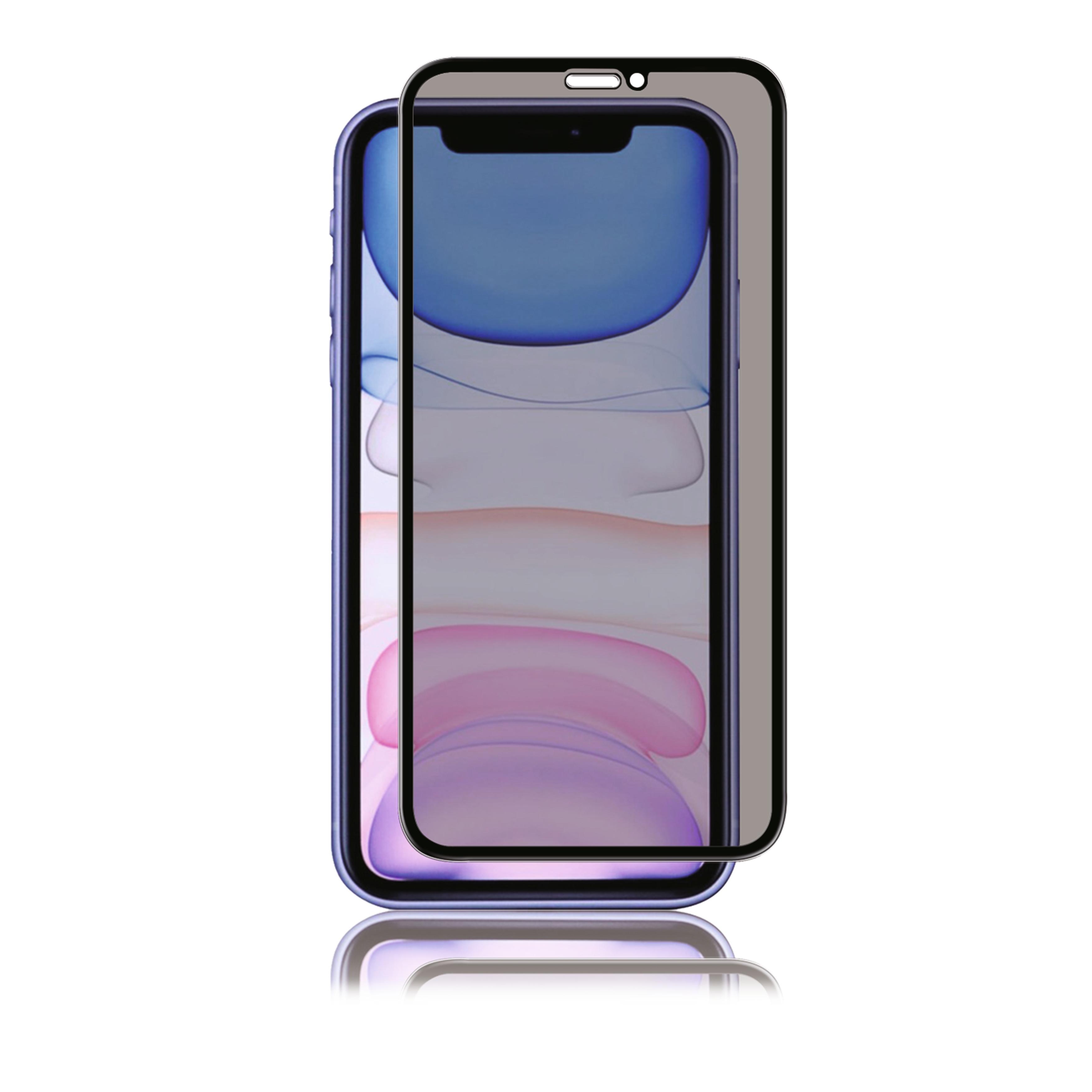 Full-Fit Privacy Glass iPhone XR Schwarz