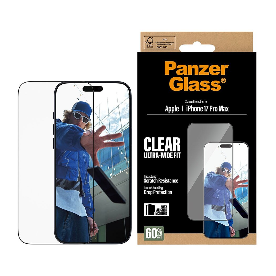 iPhone 17 Pro Max Screen Protector (with EasyAligner) Ultra Wide Fit
