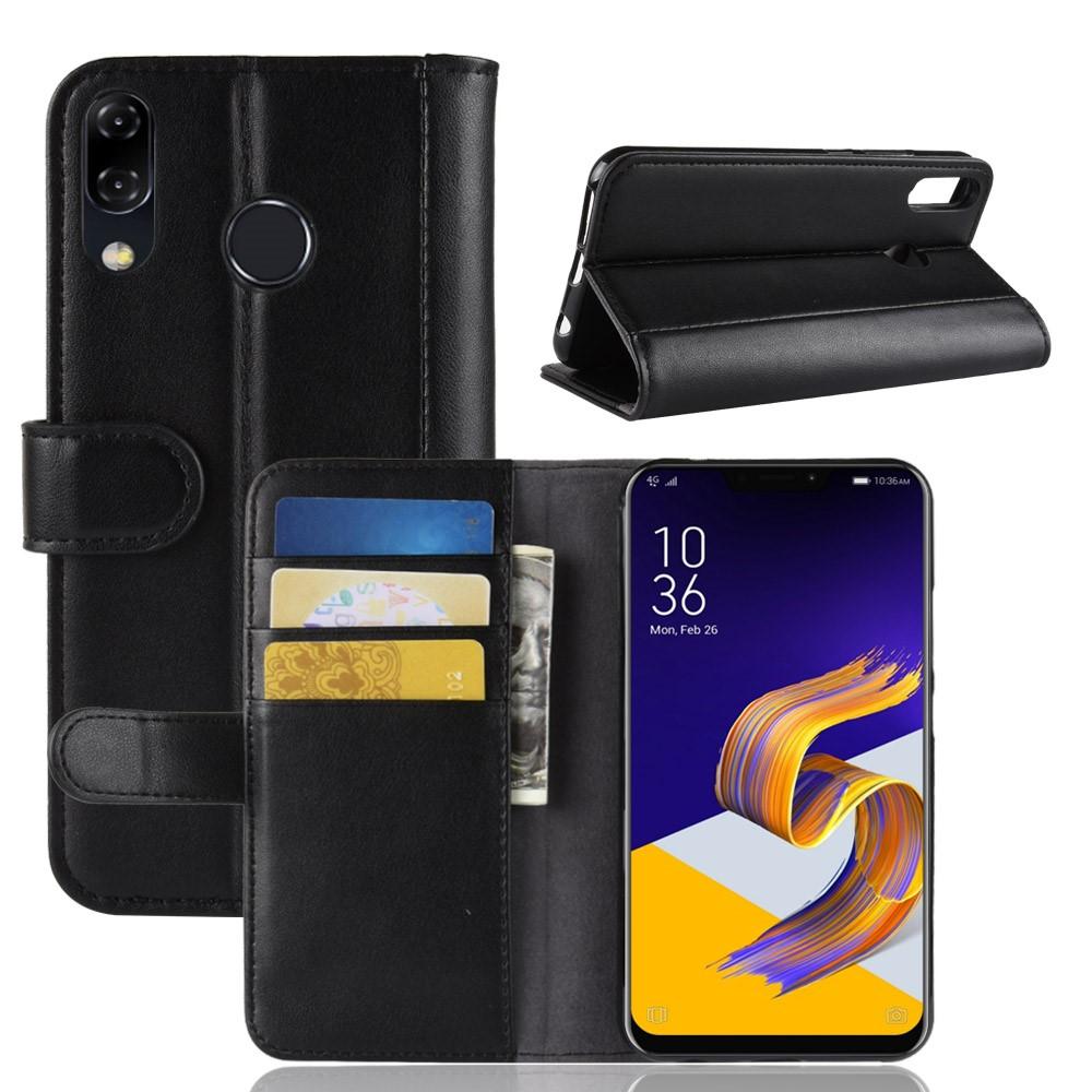 Asus ZenFone 5/5Z Echtlederhülle, schwarz