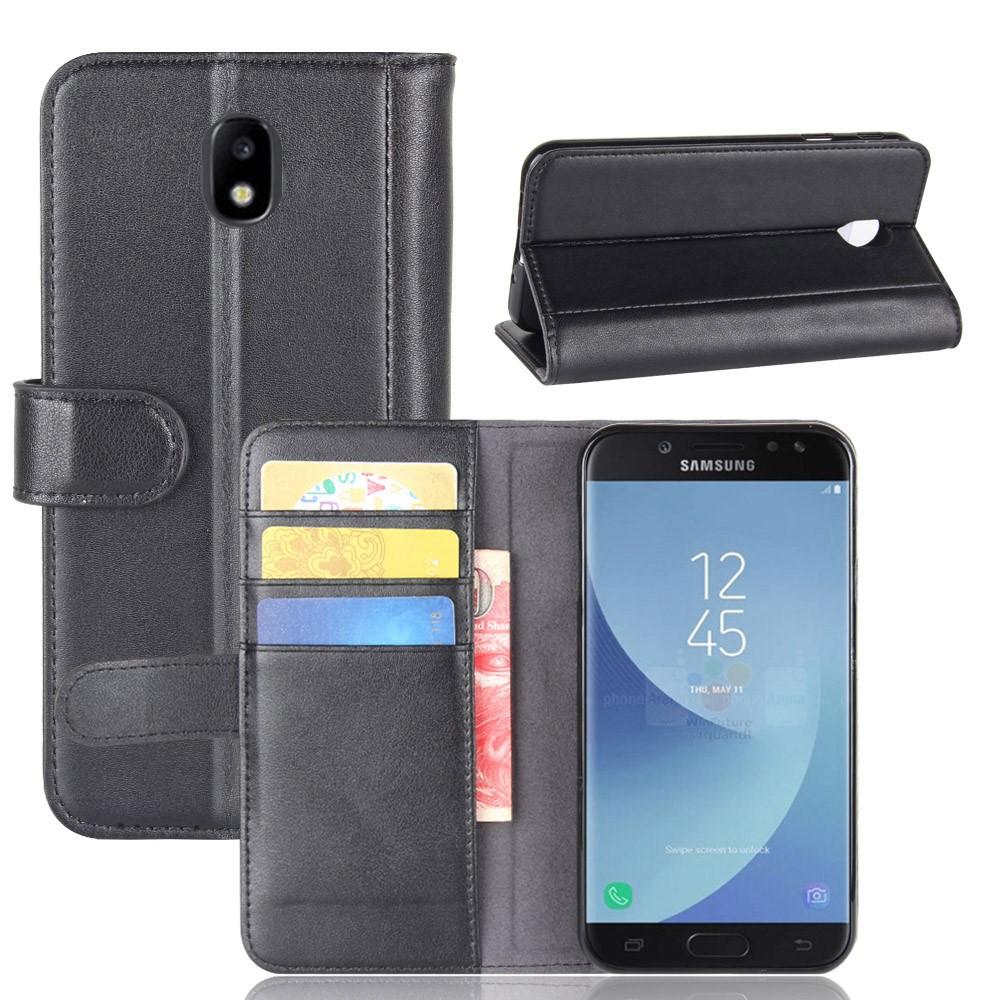 Samsung Galaxy J5 2017 Echtlederhülle Schwarz