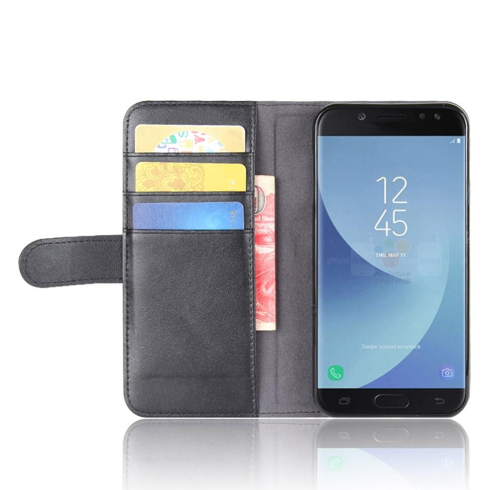 Samsung Galaxy J5 2017 Echtlederhülle Schwarz