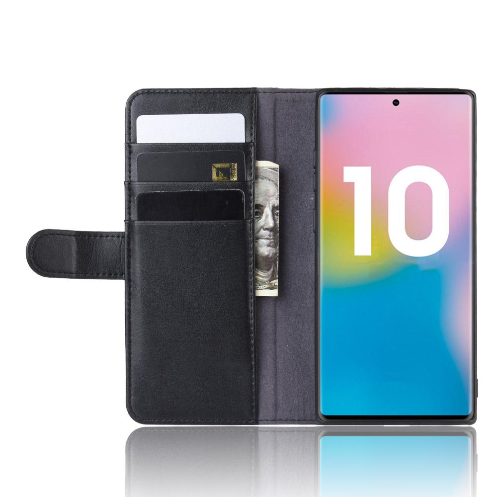 Samsung Galaxy Note 10 Plus Echtlederhülle, schwarz