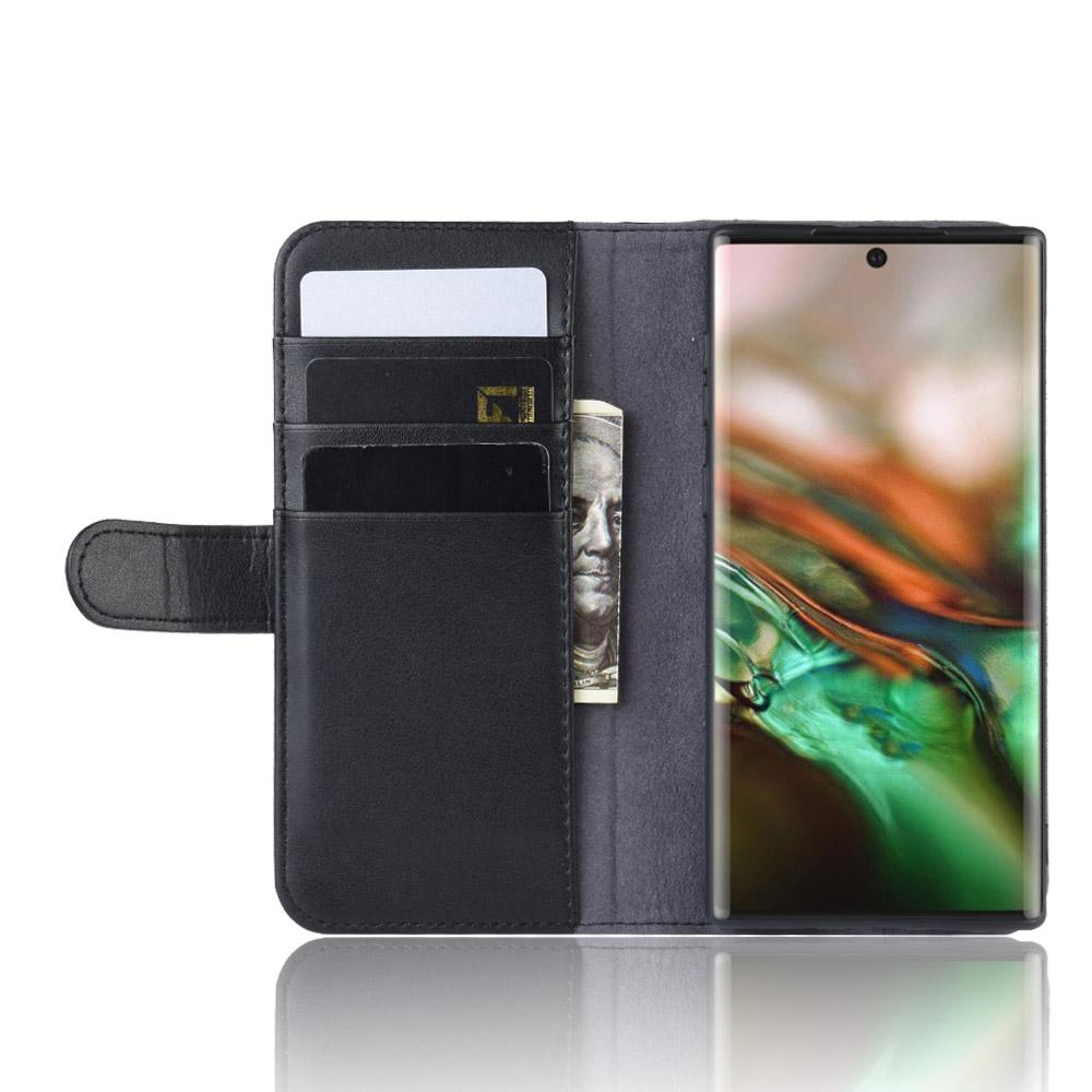 Samsung Galaxy Note 10 Echtlederhülle Schwarz