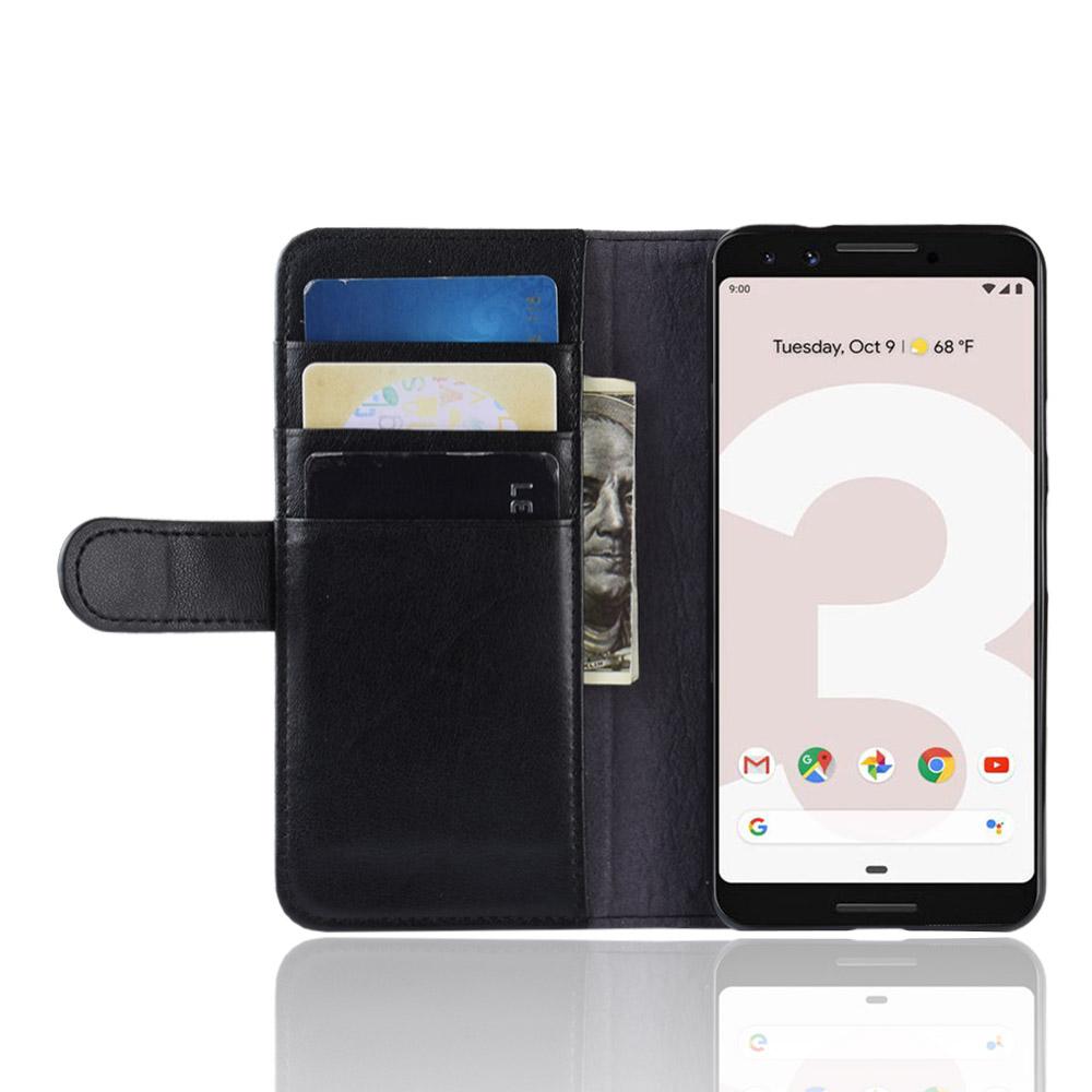 Google Pixel 3a Echtlederhülle, schwarz