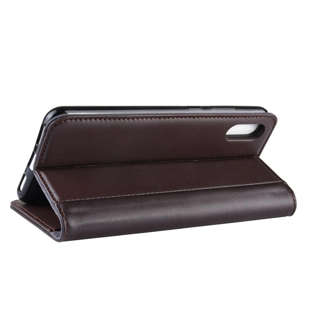 Huawei Y6 2019 Echtlederhülle Braun