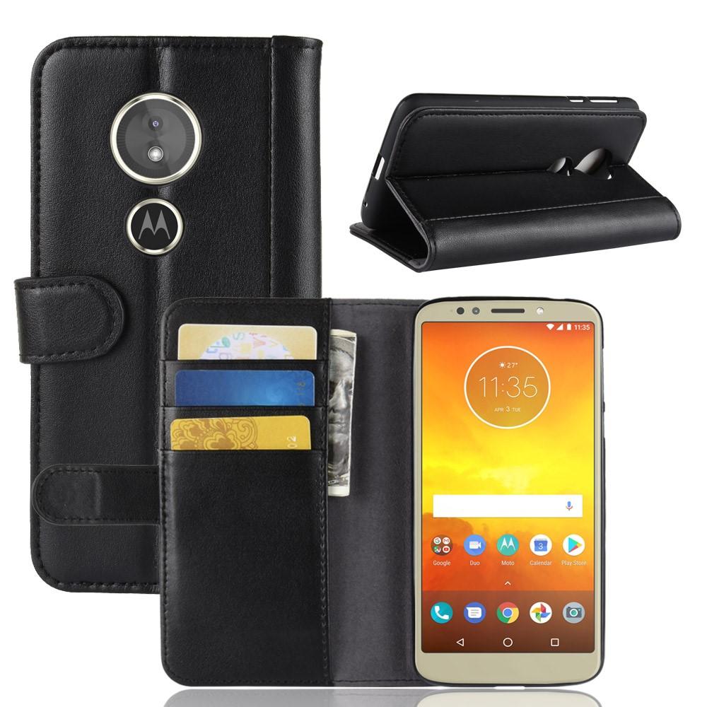 Motorola Moto E5/G6 Echtlederhülle, schwarz