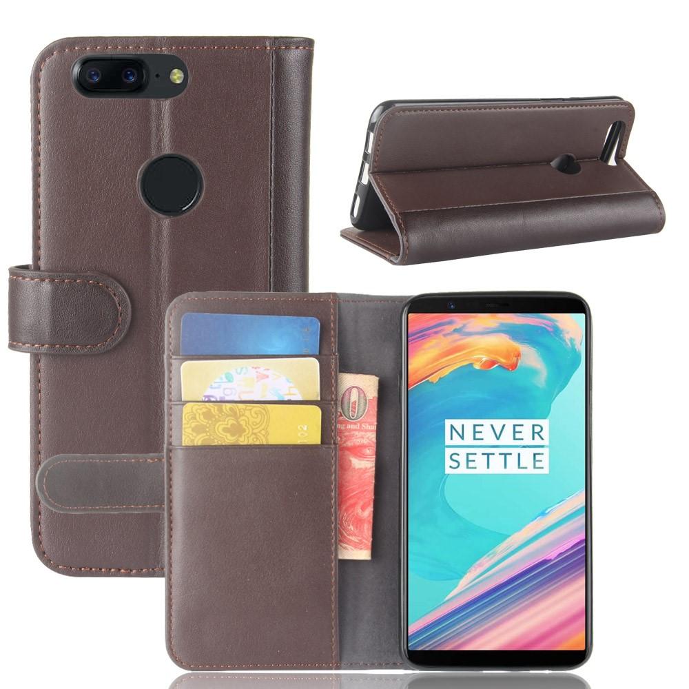 OnePlus 5T Echtlederhülle braun