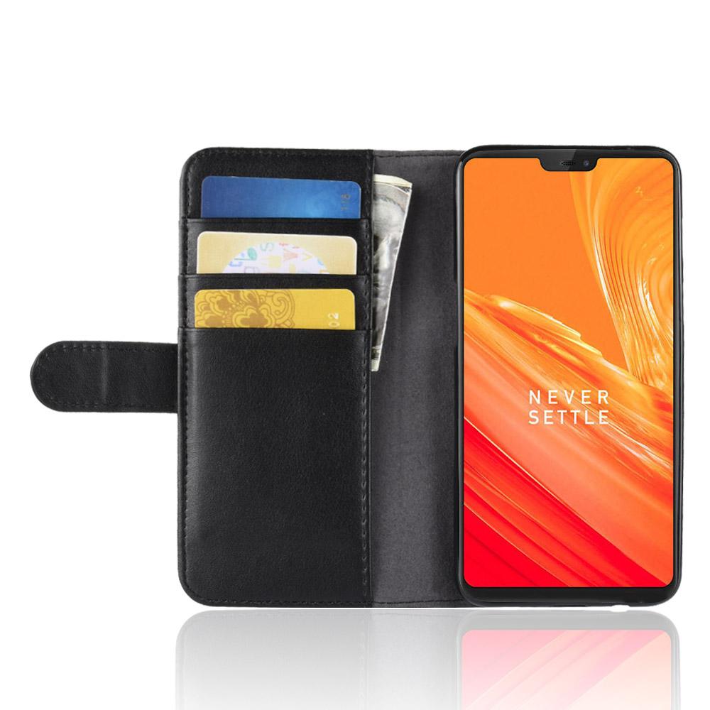 OnePlus 6 Echtlederhülle, schwarz