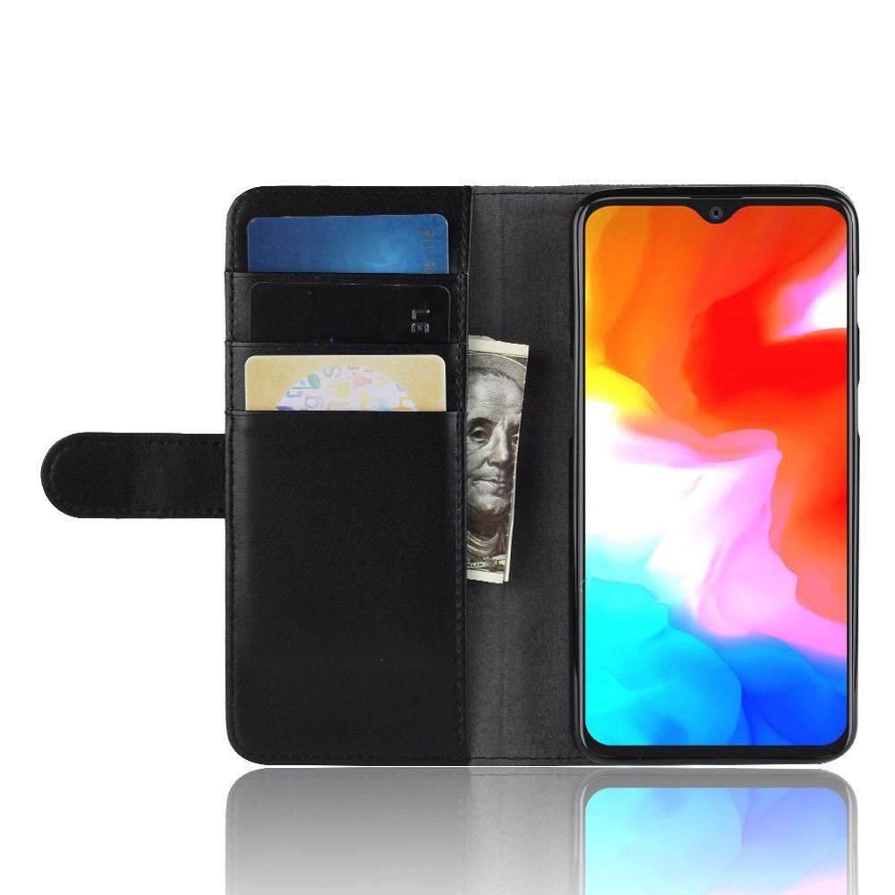  OnePlus 6T Echtlederhülle Schwarz