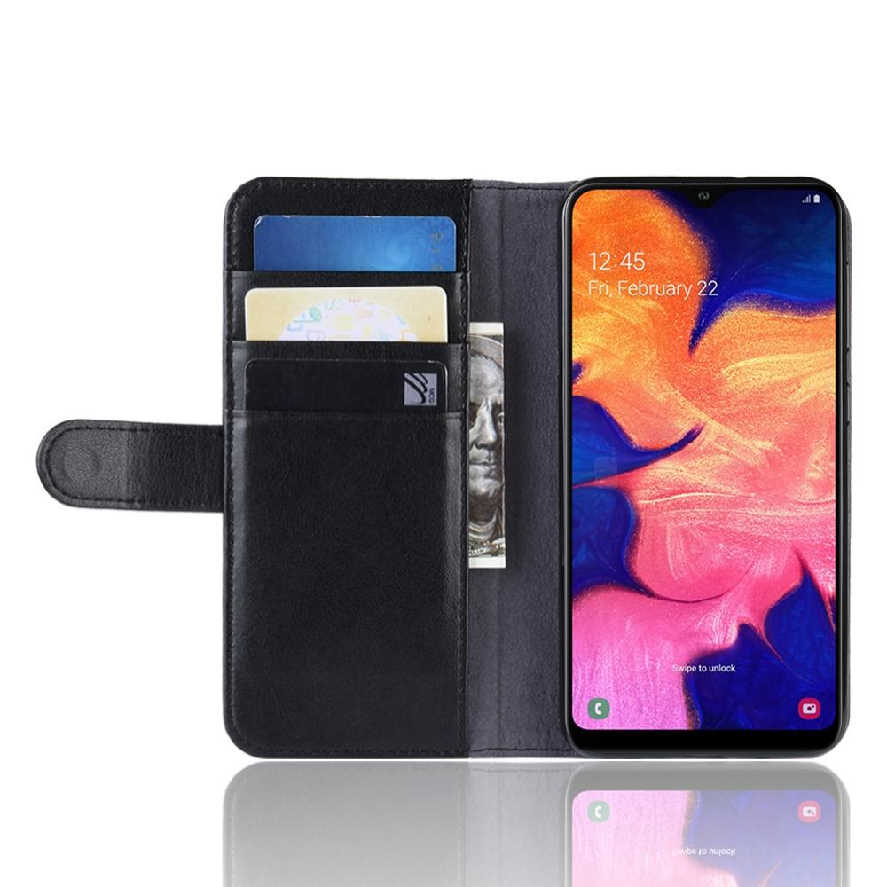 Samsung Galaxy A10 Echtlederhülle, schwarz