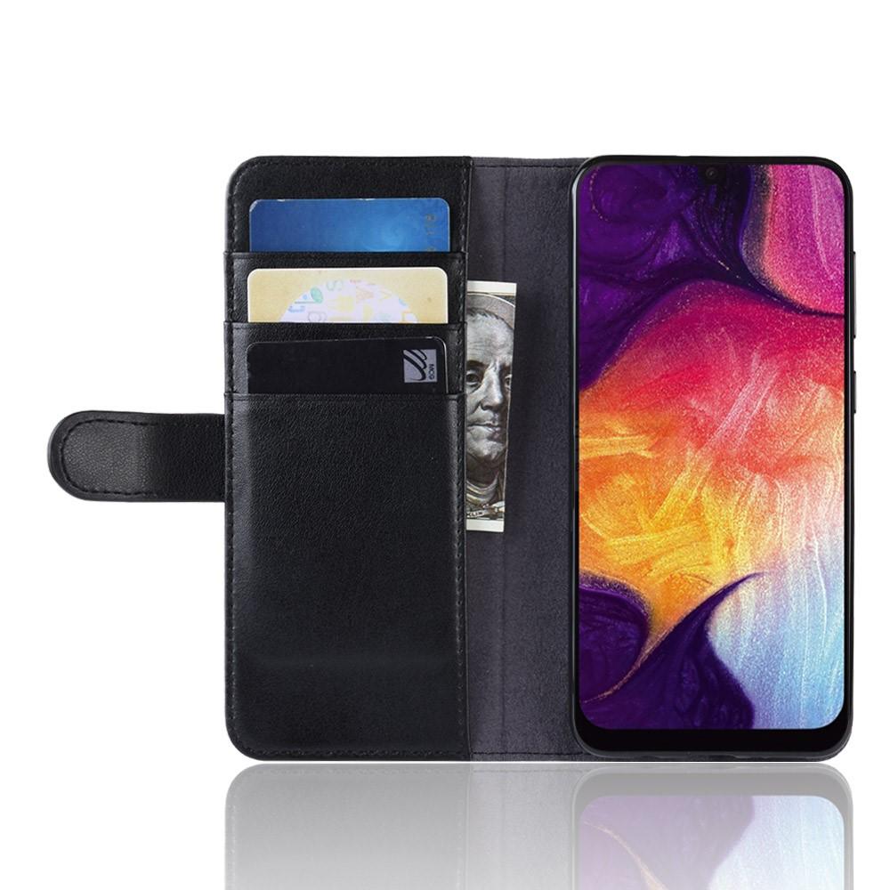 Samsung Galaxy A50 Echtlederhülle, schwarz