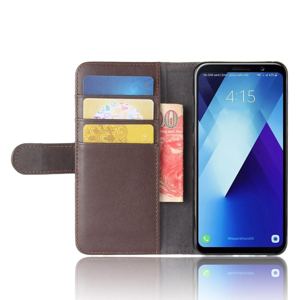Samsung Galaxy A8 2018 Lederhülle aus Echtem Leder Braun