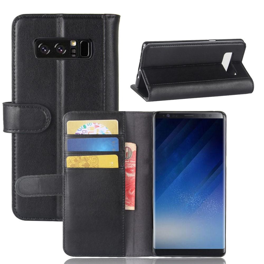 Samsung Galaxy Note 8 Echtlederhülle Schwarz