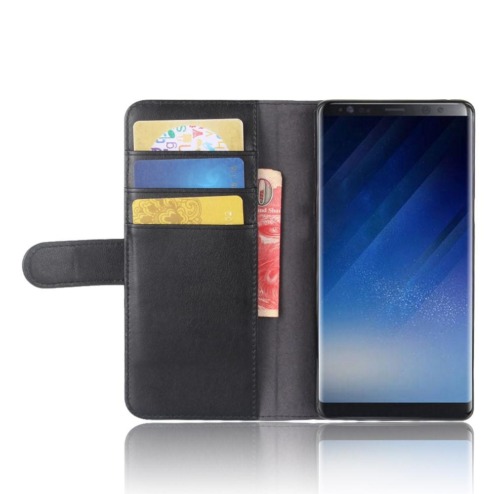 Samsung Galaxy Note 8 Echtlederhülle Schwarz