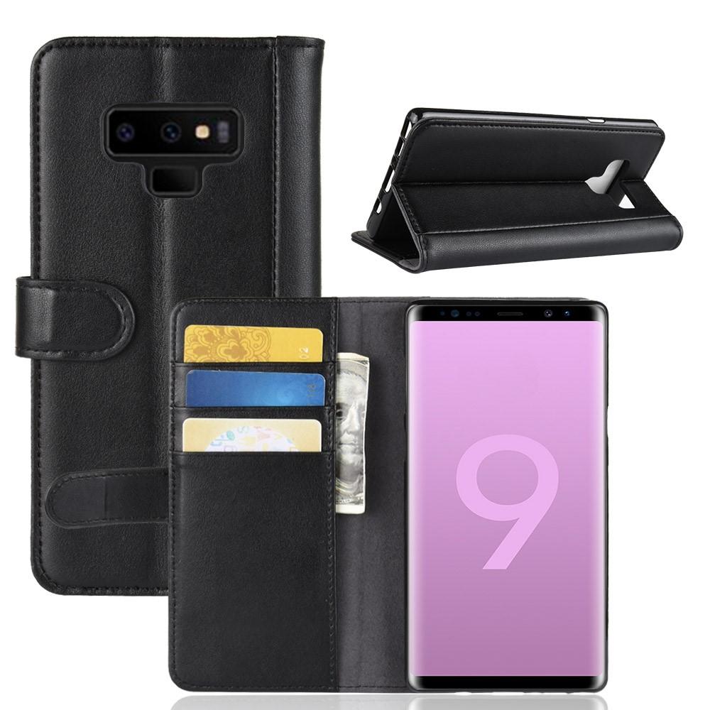 Samsung Galaxy Note 9 Lederhülle aus Echtem Leder, schwarz