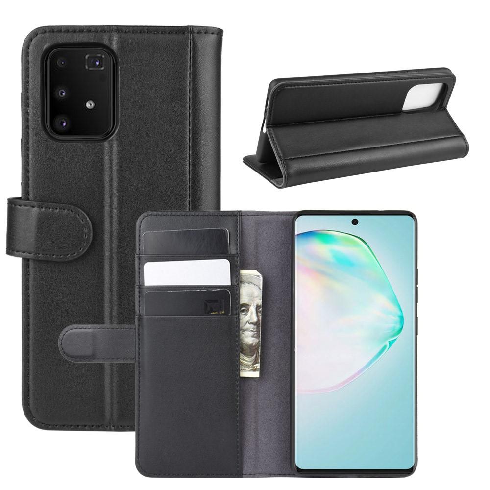 Samsung Galaxy S10 Lite Echtlederhülle Schwarz