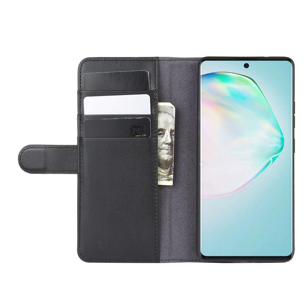 Samsung Galaxy S10 Lite Echtlederhülle, schwarz