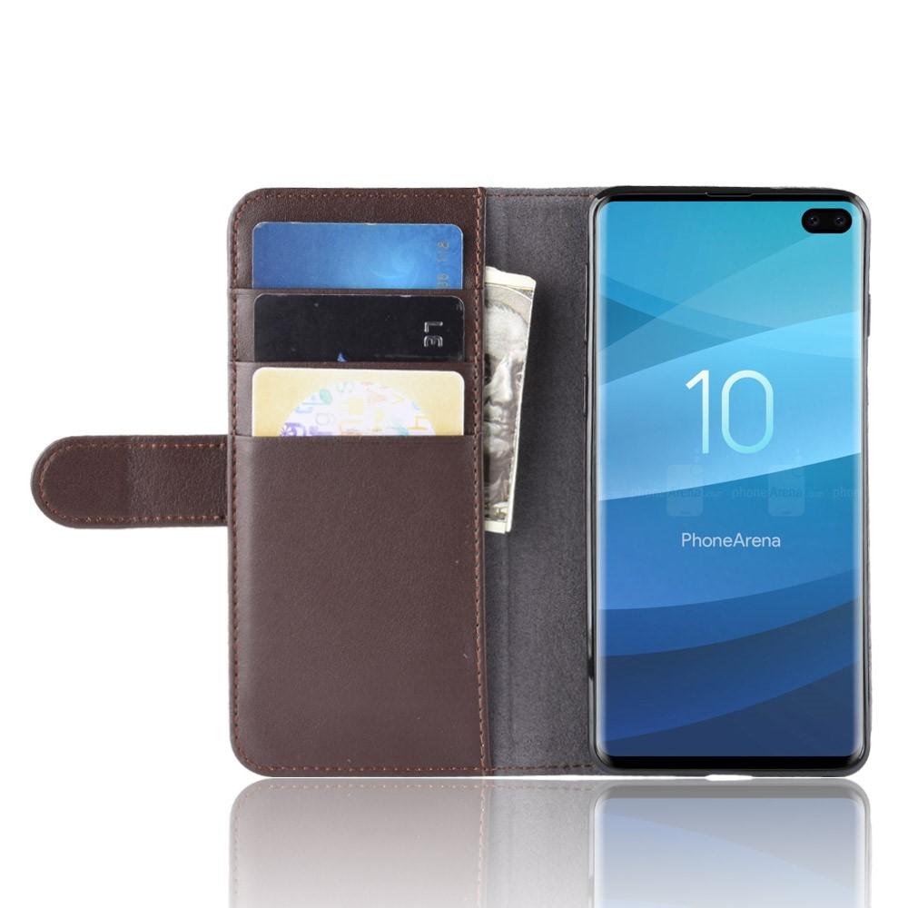 Samsung Galaxy S10 Plus Echtlederhülle Braun