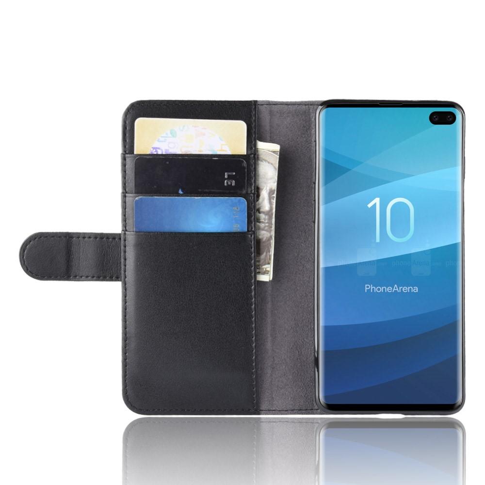 Samsung Galaxy S10 Plus Echtlederhülle, schwarz