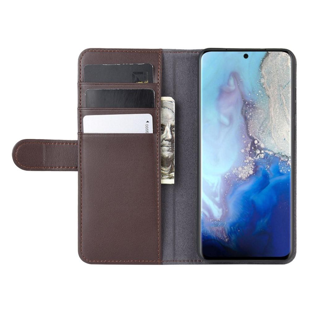Samsung Galaxy S20 Echtlederhülle Braun