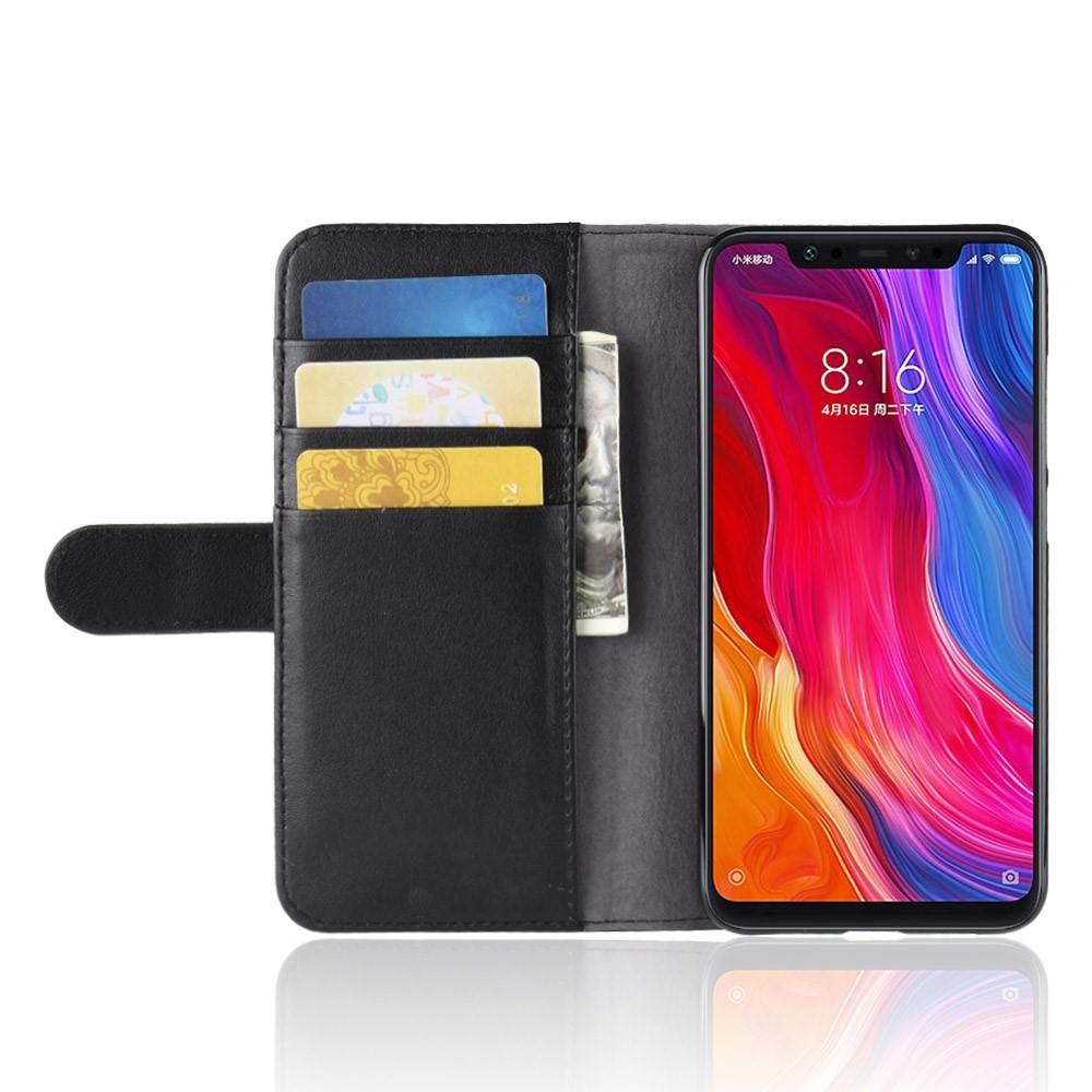 Xiaomi Mi 8 Echtlederhülle, schwarz