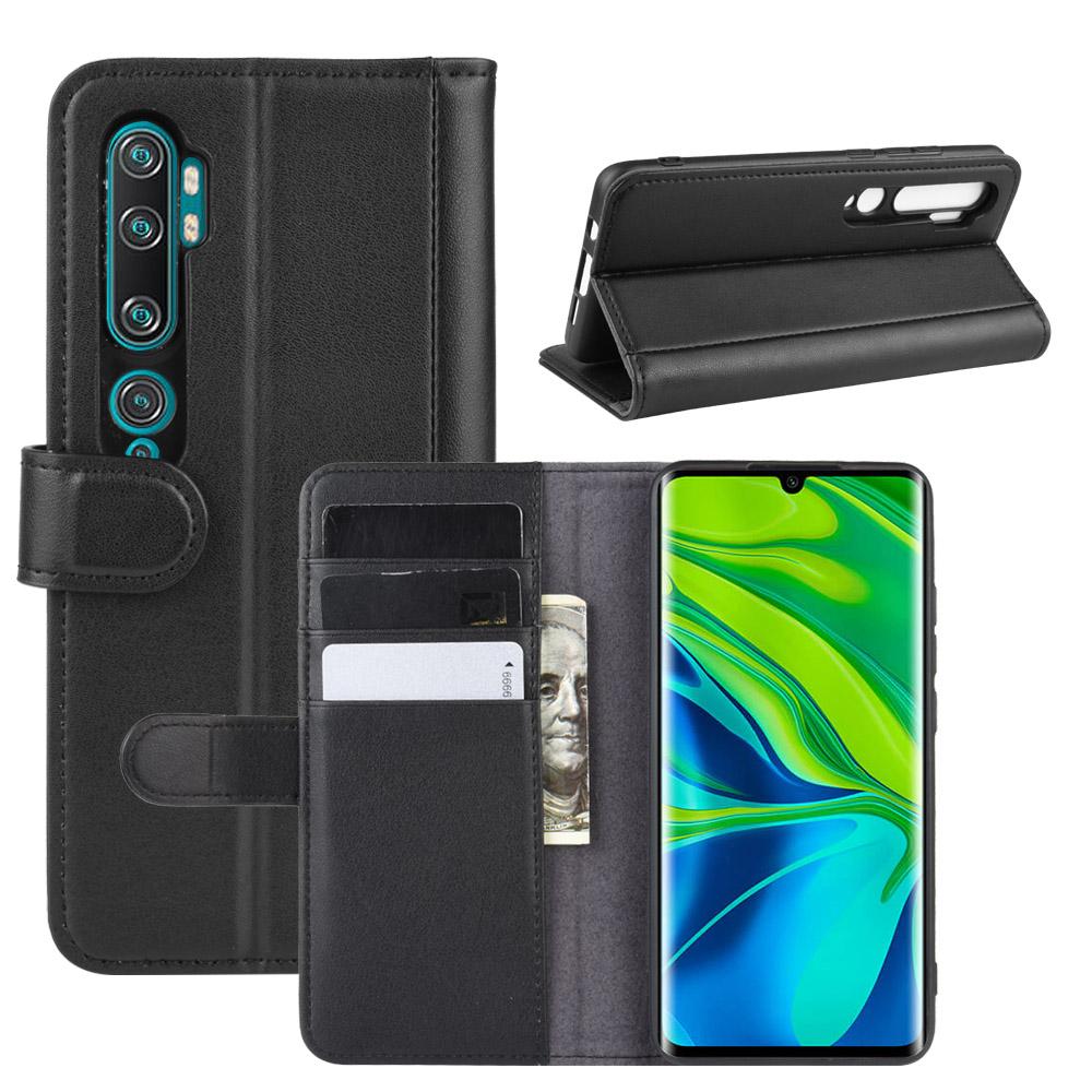 Xiaomi Mi Note 10/10 Pro Echtlederhülle Schwarz