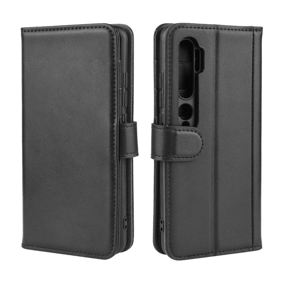 Xiaomi Mi Note 10/10 Pro Echtlederhülle Schwarz