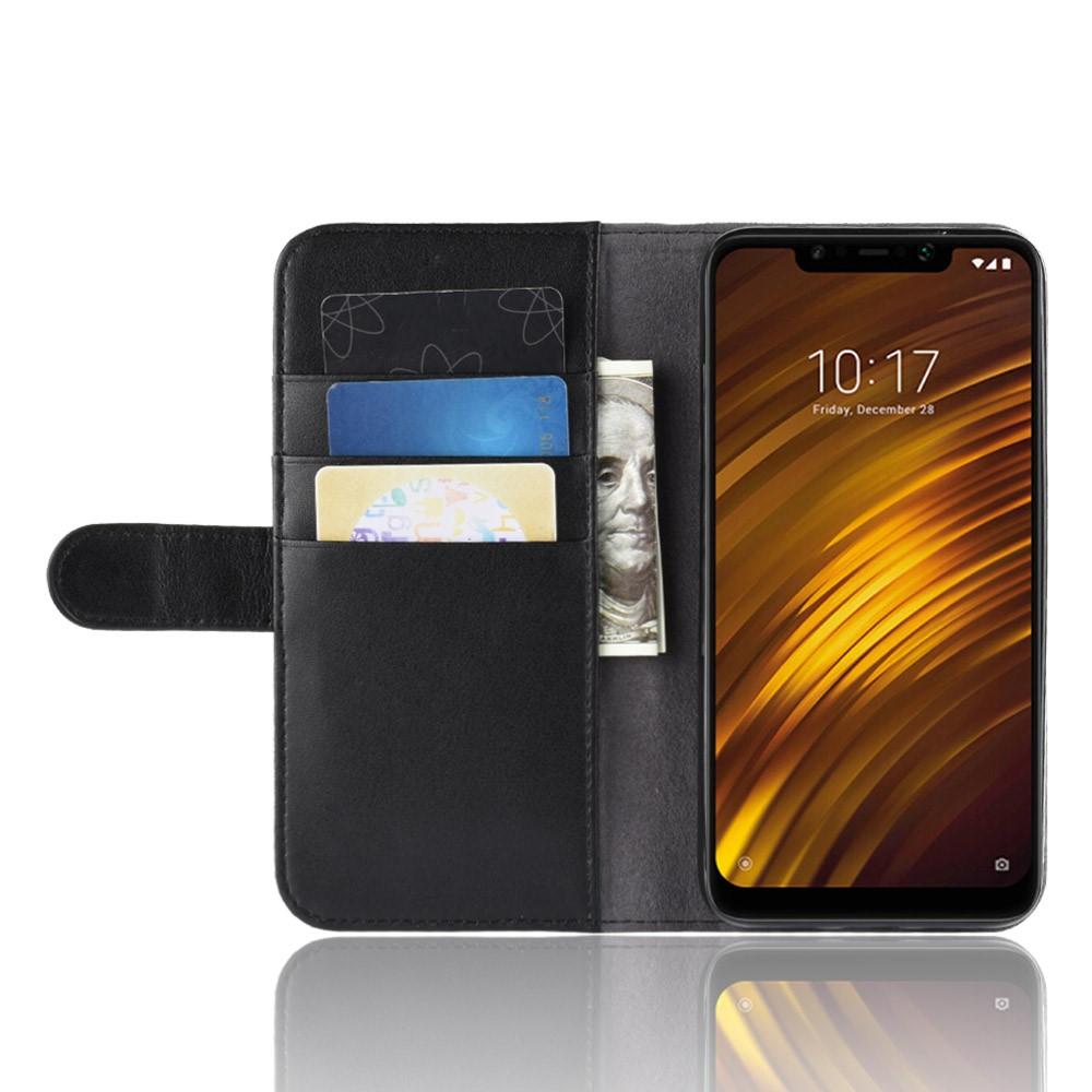 Xiaomi Pocophone F1 Echtlederhülle, schwarz