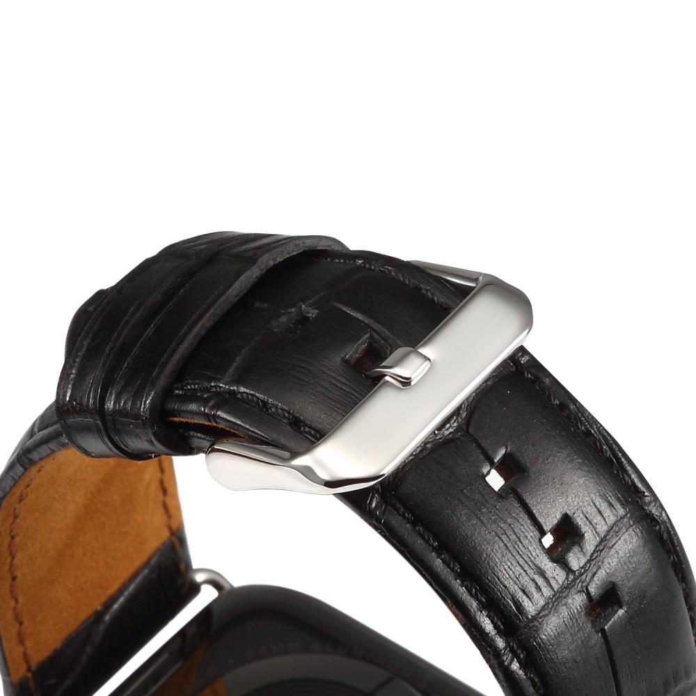Apple Watch 45mm Series 8 Armband Krokodil schwarz