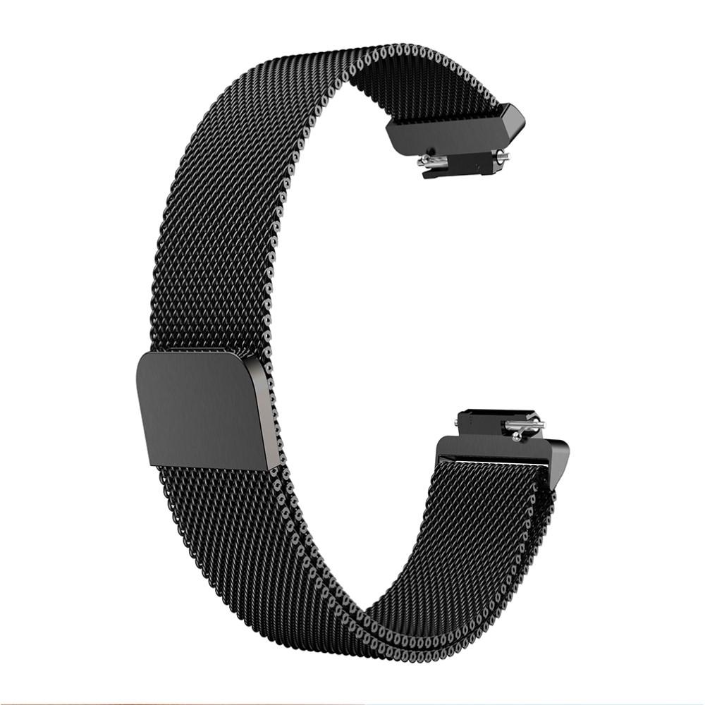 Fitbit Inspire/Inspire 2 Milanaise-Armband, schwarz