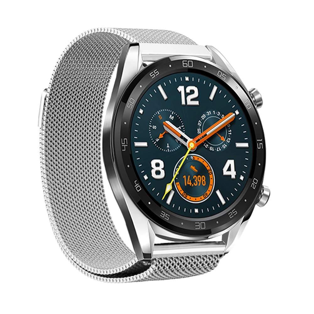 Huawei Watch GT/GT 2 46mm/GT 2e Milanaise Armband Silber